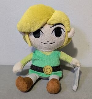 Legend of Zelda Wind Waker HD Link Plush Doll Figure 7" EUC